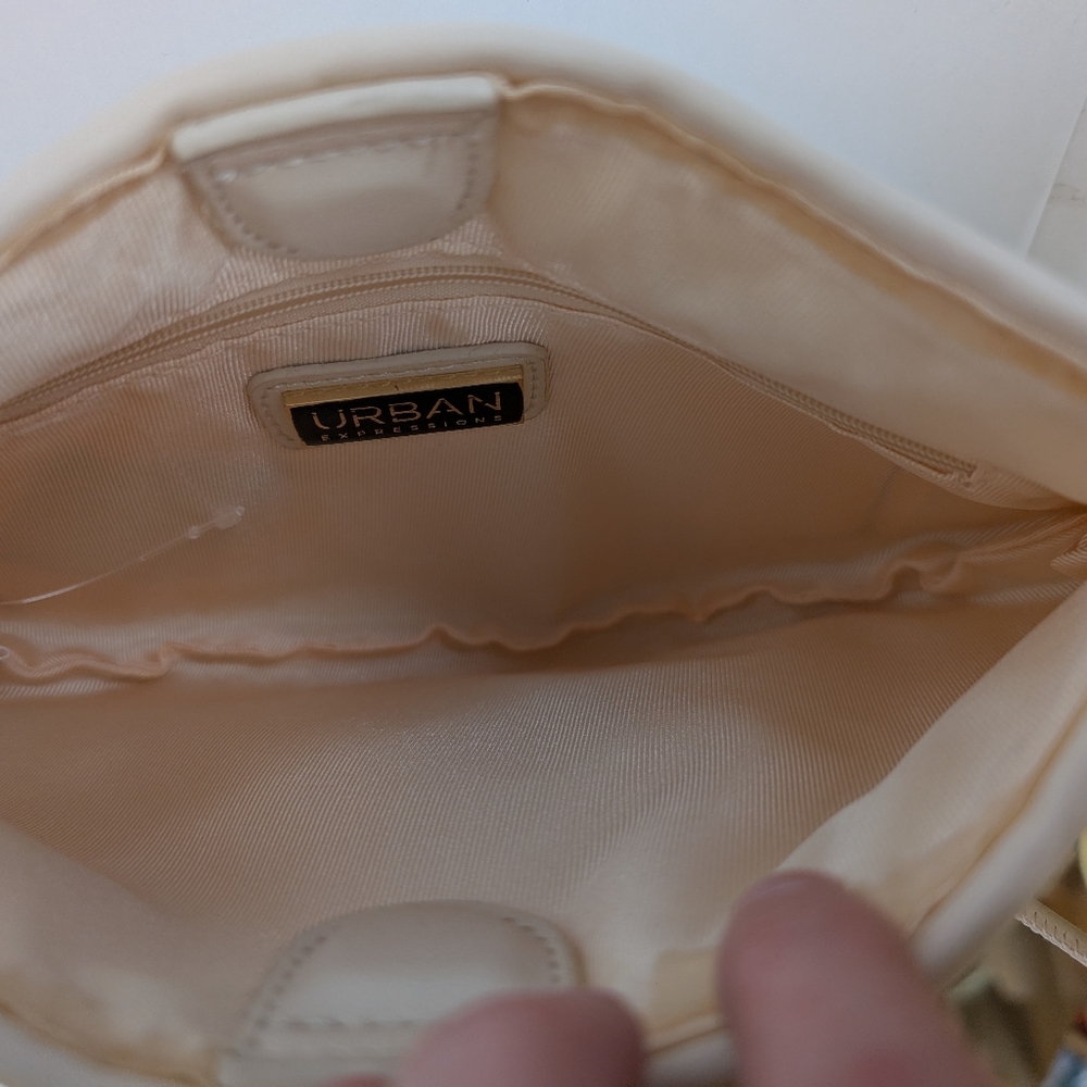 NWT Hobo Mini Sardine Shoulder Bag Ivory Woven Golden Handle - Picture 5 of 9
